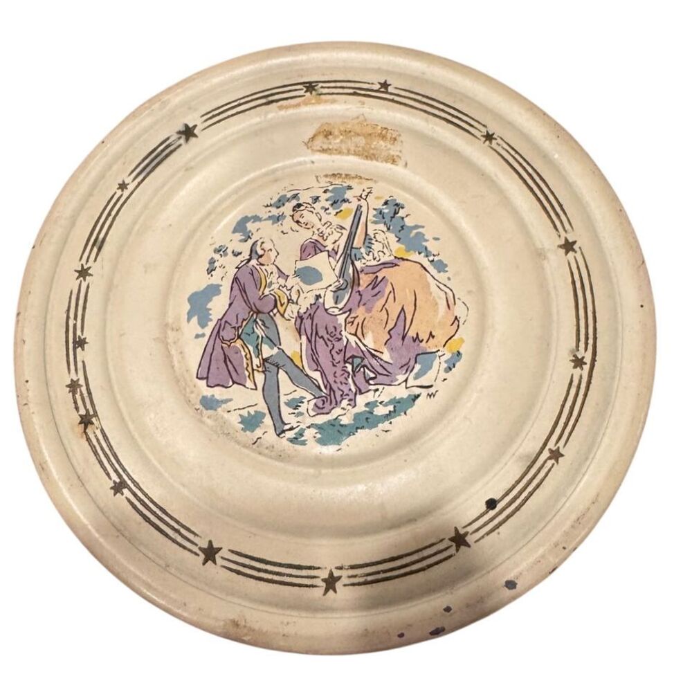 Reuge Sainte-Croix Switzerland mid century Vintage‎ music box powder puff
Holder
